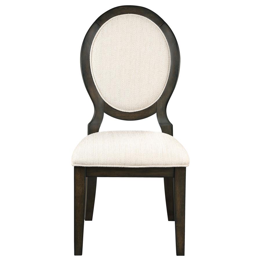 (image for) Twyla Oval Back Dining Side Chair Dark Cocoa (Set of 2)