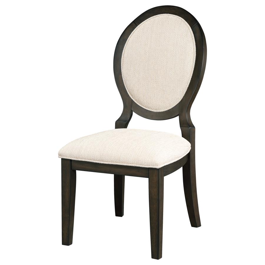 (image for) Twyla Oval Back Dining Side Chair Dark Cocoa (Set of 2)