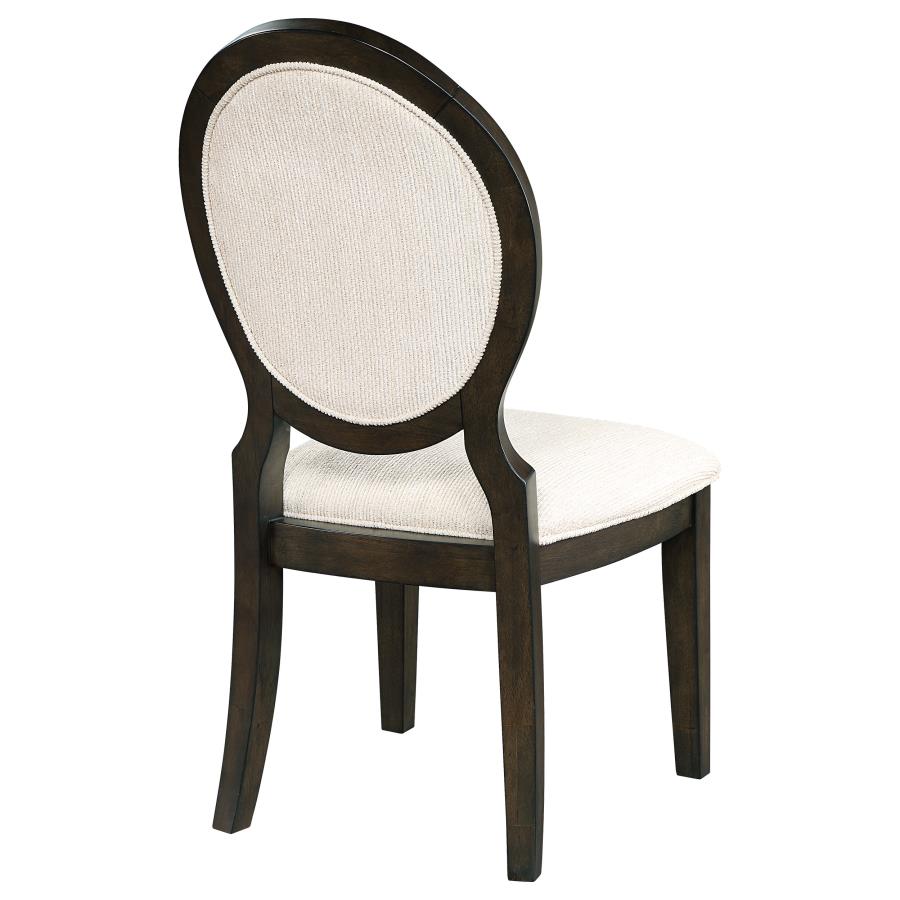 (image for) Twyla Oval Back Dining Side Chair Dark Cocoa (Set of 2)