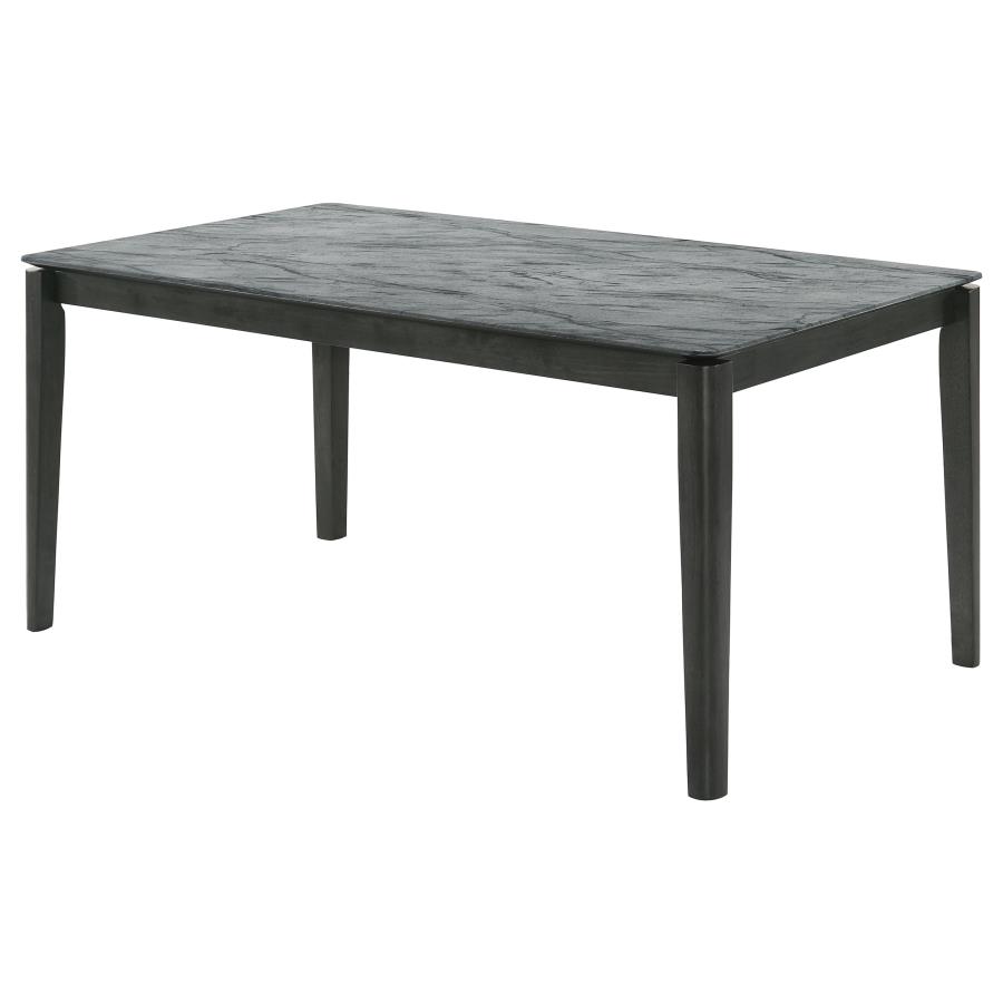 (image for) Stevie Rectangular 63-inch Faux Marble Dining Table Grey