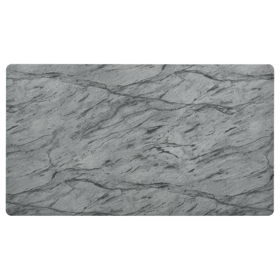 (image for) Stevie Rectangular 63-inch Faux Marble Dining Table Grey