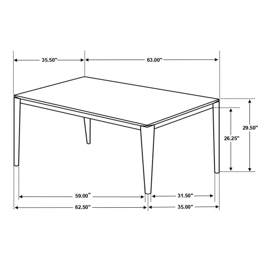 (image for) Stevie 5-piece Rectangular Dining Table Set White and Black