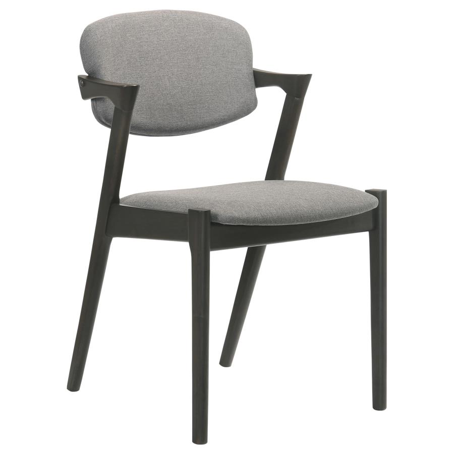 (image for) Stevie Padded Wood Dining Arm Chair Black (Set of 2)