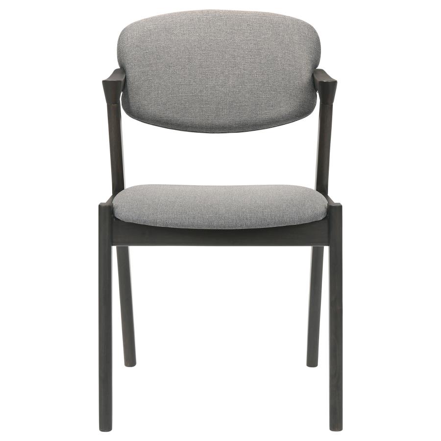 (image for) Stevie Padded Wood Dining Arm Chair Black (Set of 2)