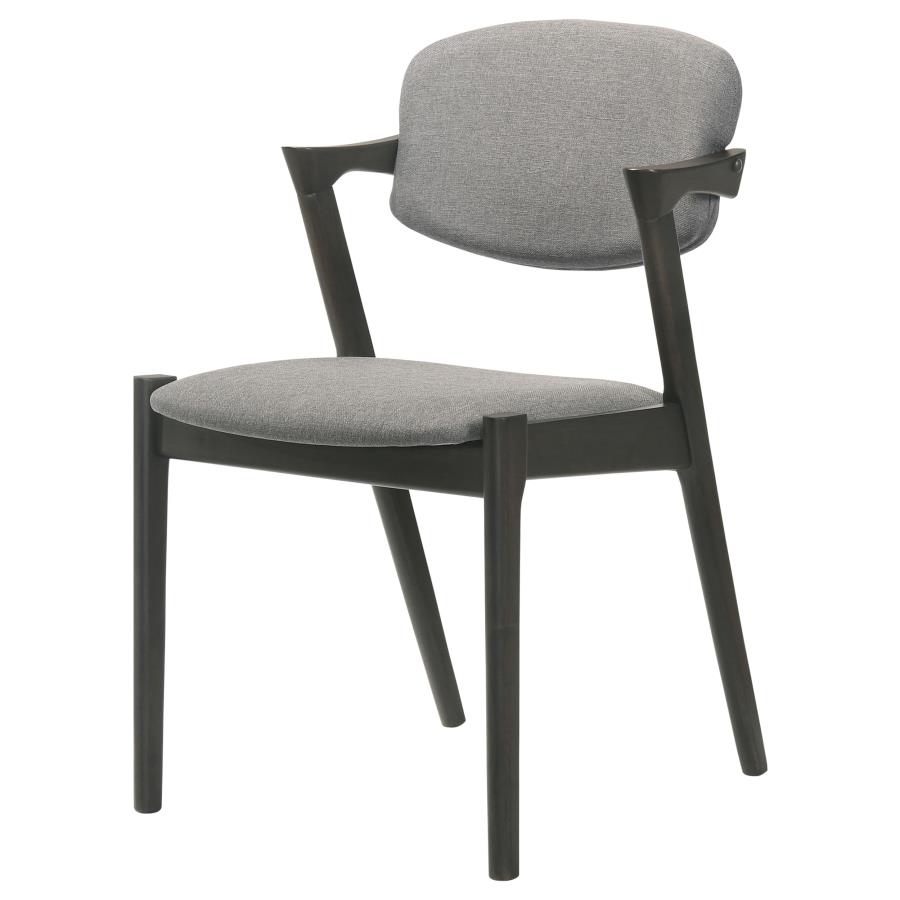 (image for) Stevie Padded Wood Dining Arm Chair Black (Set of 2)