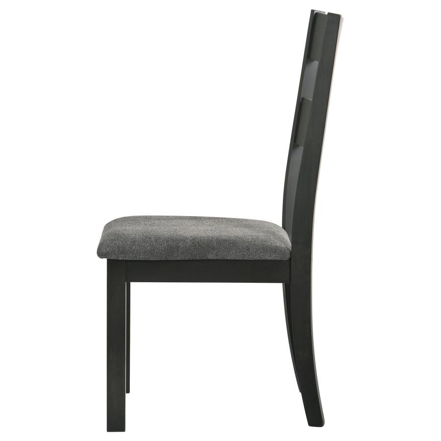 (image for) Jakob Ladder Back Wood Dining Side Chair Black (Set of 2)