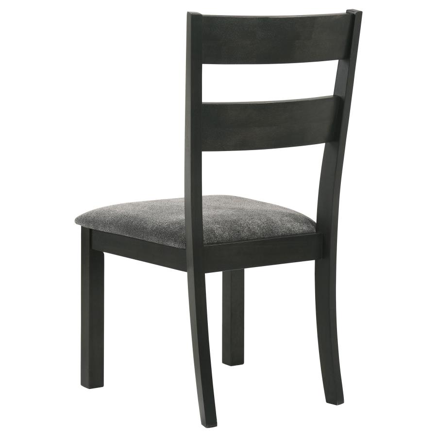 (image for) Jakob Ladder Back Wood Dining Side Chair Black (Set of 2)