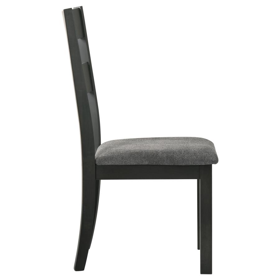 (image for) Jakob Ladder Back Wood Dining Side Chair Black (Set of 2)