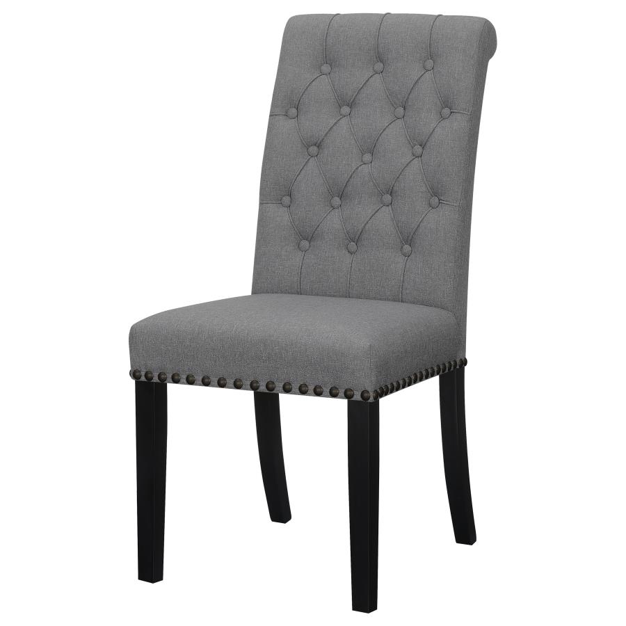 (image for) Alana Fabric Upholstered Dining Side Chair Grey (Set of 2)