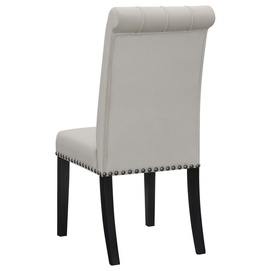 (image for) Alana Velvet Upholstered Dining Side Chair Sand (Set of 2)