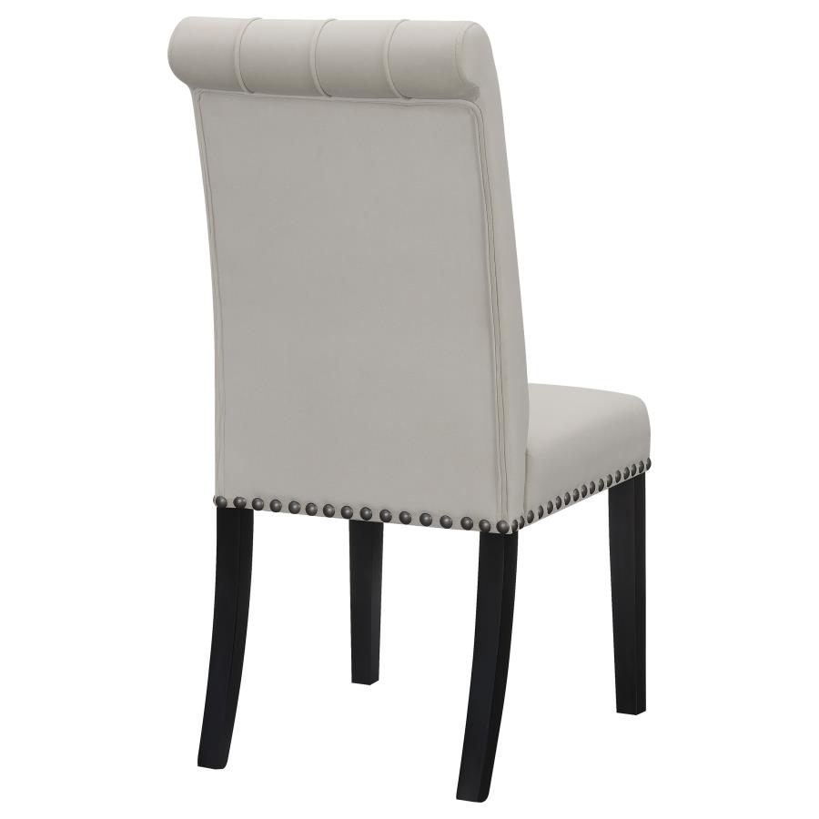 (image for) Alana Velvet Upholstered Dining Side Chair Sand (Set of 2)