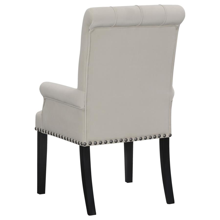 (image for) Alana Velvet Upholstered Dining Arm Chair Sand