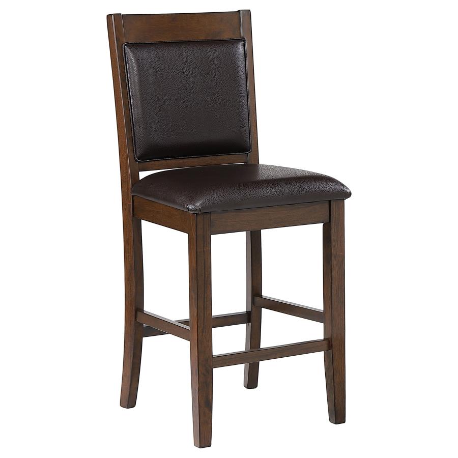 (image for) Dewey Upholstered Counter Chair Walnut (Set of 2)