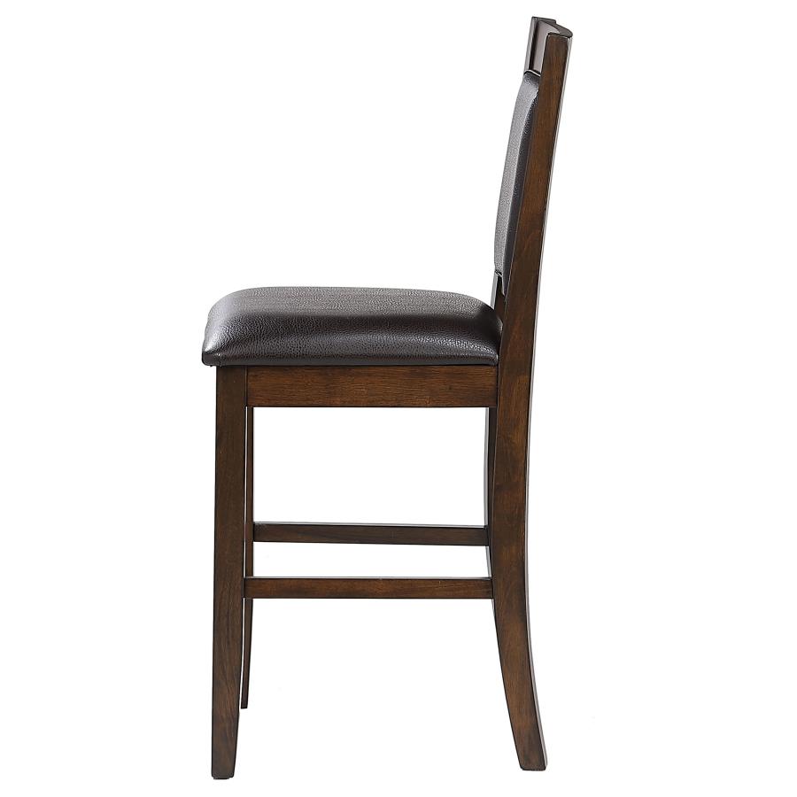 (image for) Dewey Upholstered Counter Chair Walnut (Set of 2)