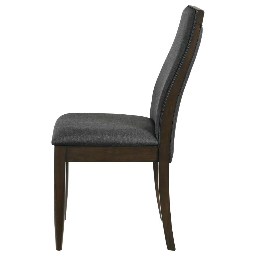 (image for) Wes Upholstered Dining Side Chair Dark Walnut (Set of 2)