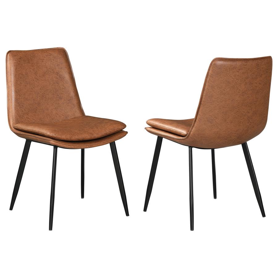 (image for) Ortega Upholstered Dining Side Chair Coffee (Set of 2)