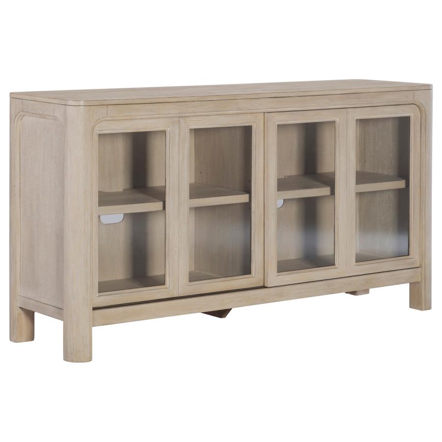 (image for) Solano Sliding Door Dining Sideboard Server Weathered Mango