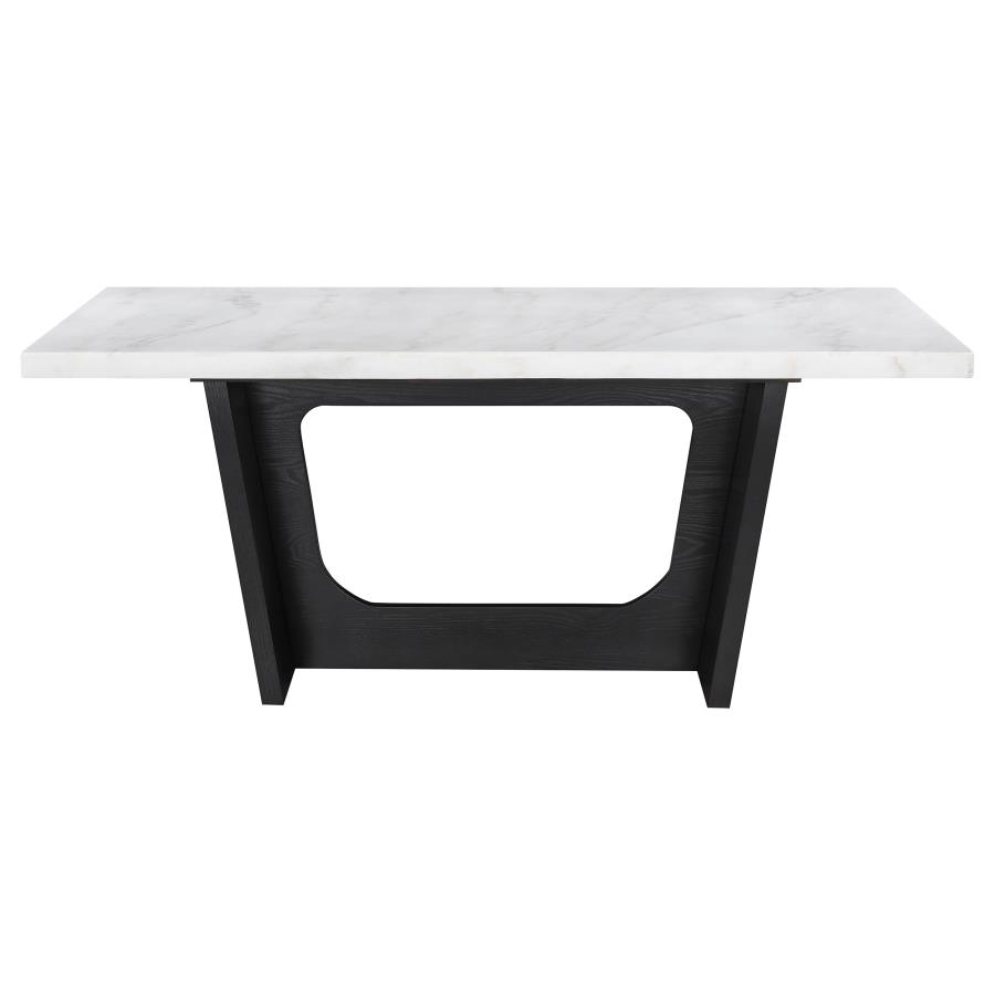 (image for) Osborne 72-inch Marble Top Dining Table Rustic Espresso