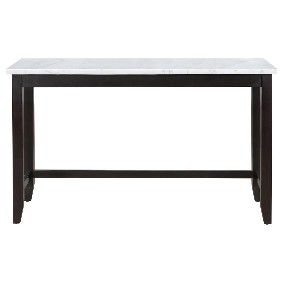 (image for) Toby 60-inch Marble Counter Dining Table Rustic Espresso