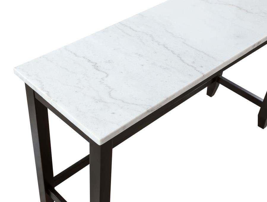 (image for) Toby 60-inch Marble Counter Dining Table Rustic Espresso