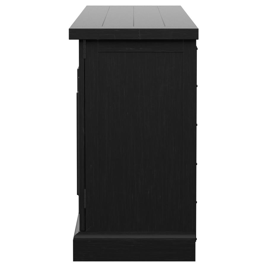 (image for) Florence 4-door Dining Sideboard Buffet Distressed Black