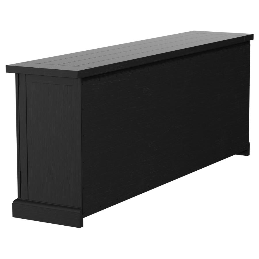 (image for) Florence 4-door Dining Sideboard Buffet Distressed Black