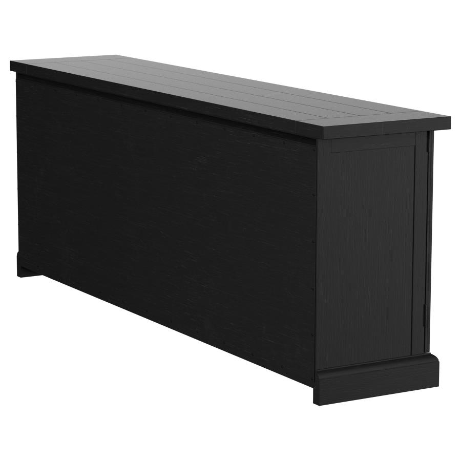 (image for) Florence 4-door Dining Sideboard Buffet Distressed Black