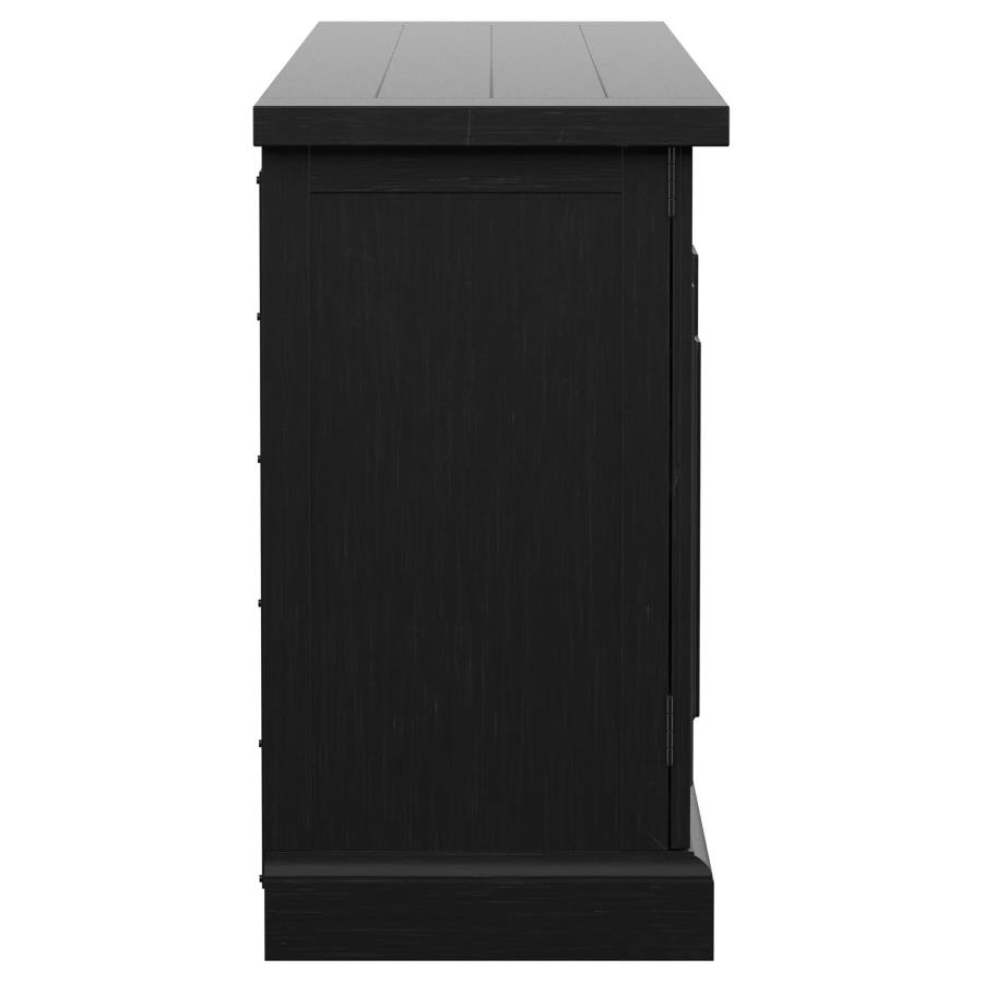 (image for) Florence 4-door Dining Sideboard Buffet Distressed Black