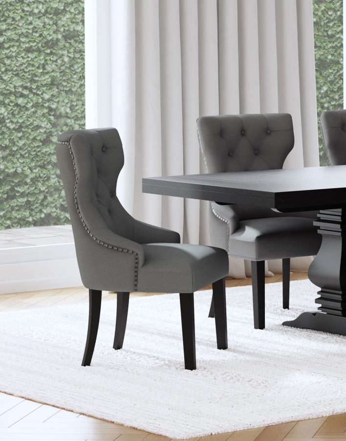 (image for) Baney Fabric Upholstered Dining Side Chair Grey and Black