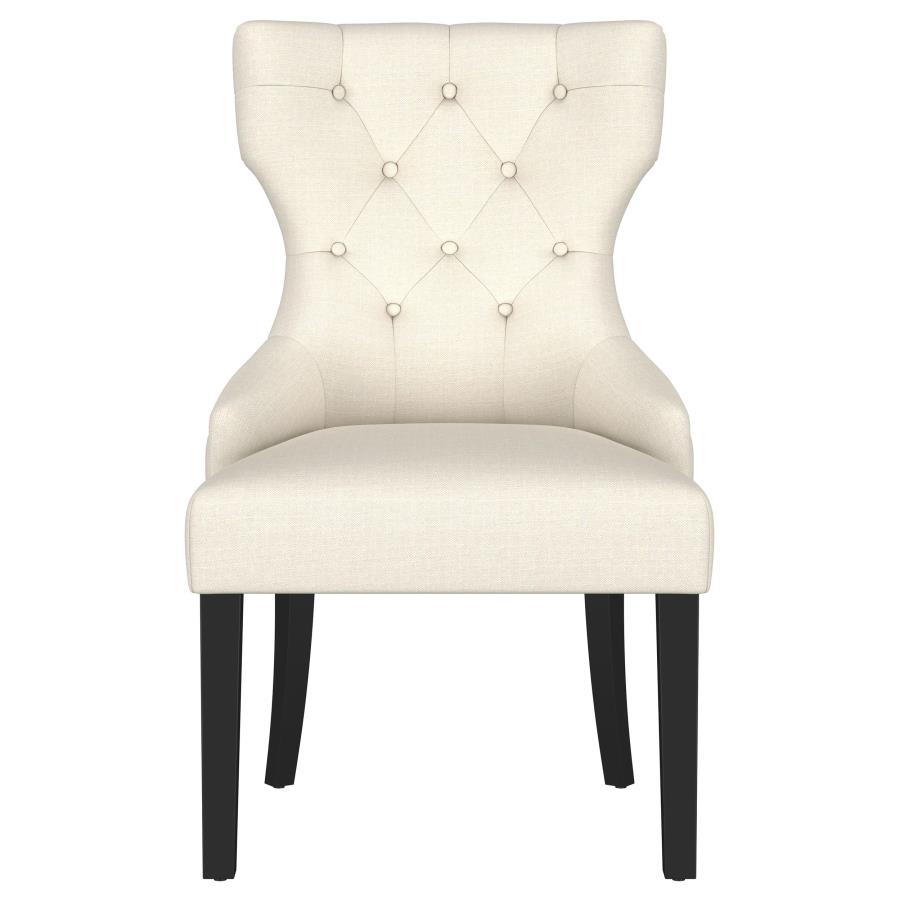 (image for) Baney Fabric Upholstered Dining Side Chair Beige and Black