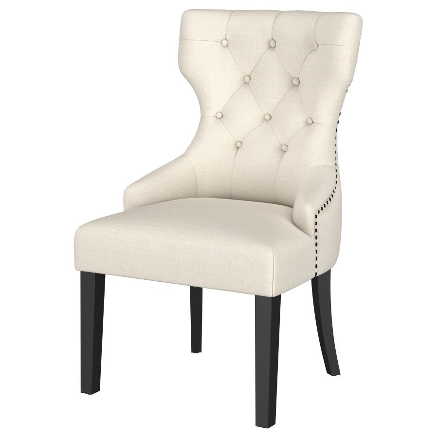 (image for) Baney Fabric Upholstered Dining Side Chair Beige and Black