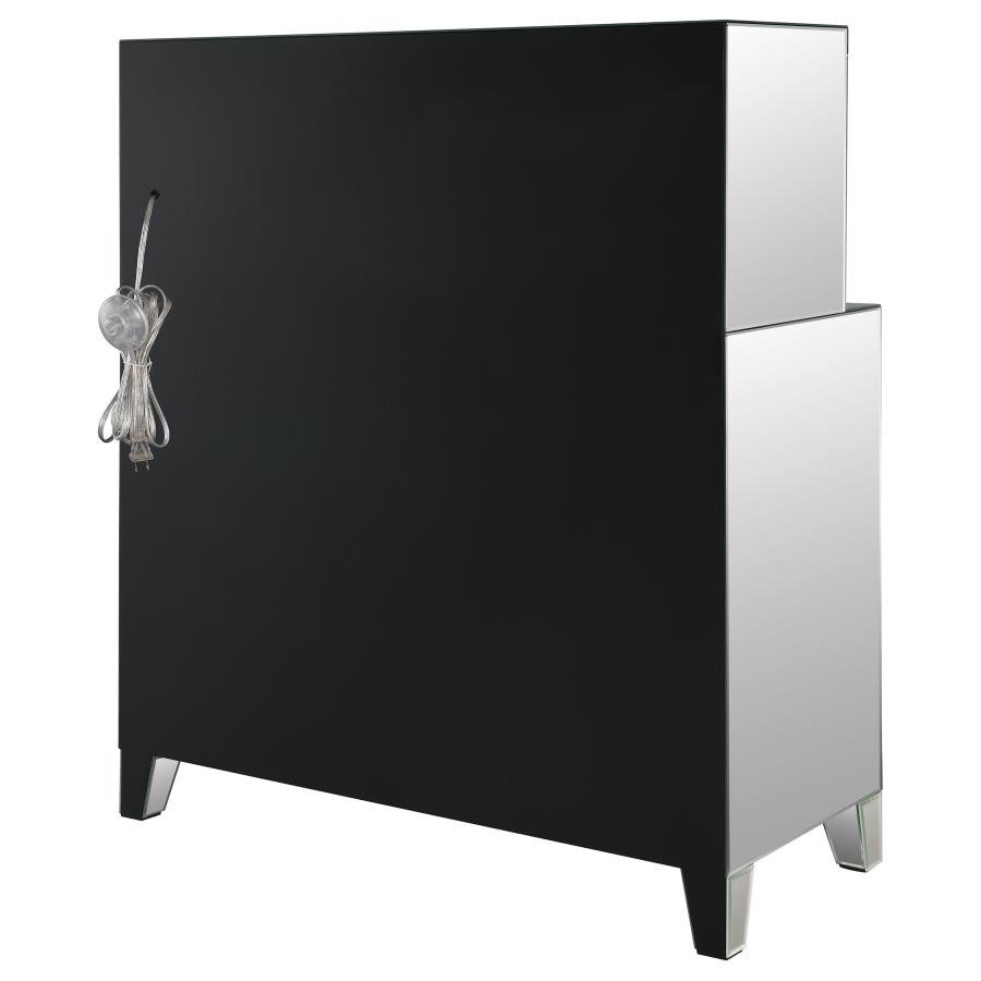 (image for) Yvaine 2-door Mirrored Acrylic Home Bar Wine Cabinet Silver