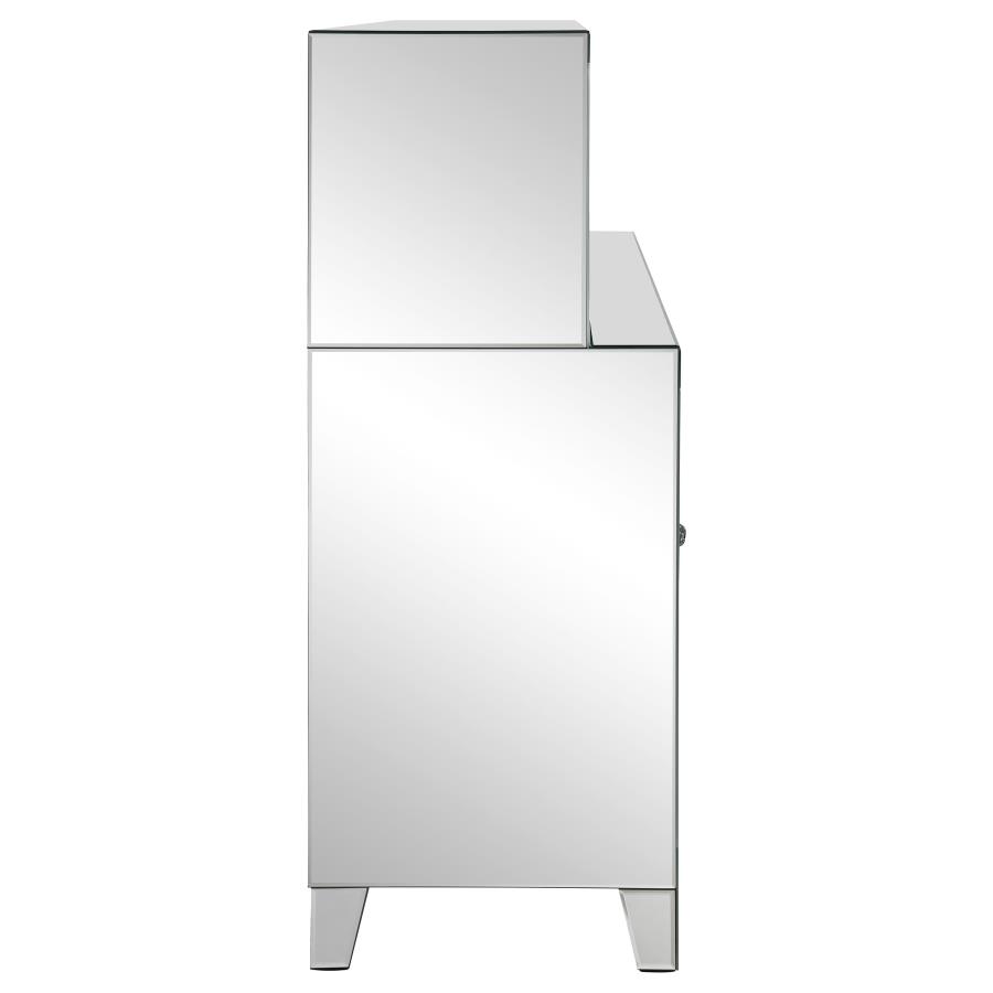 (image for) Yvaine 2-door Mirrored Acrylic Home Bar Wine Cabinet Silver