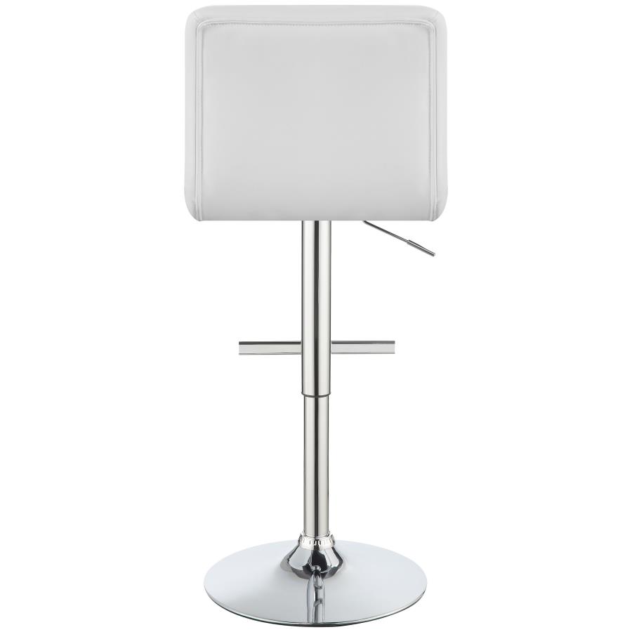 (image for) Lenny Upholstered Adjustable Bar Stool White (Set of 2)