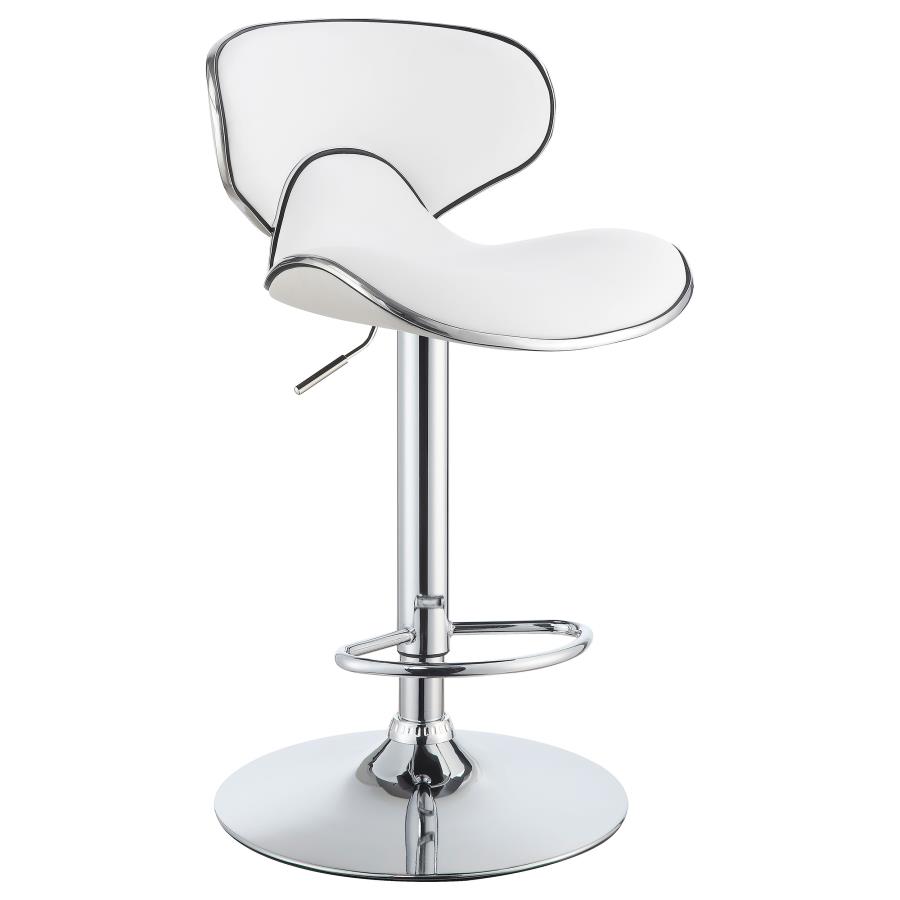 (image for) Edenton Upholstered Adjustable Bar Stool White (Set of 2)