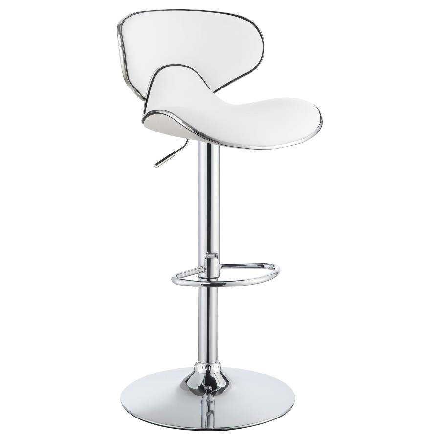 (image for) Edenton Upholstered Adjustable Bar Stool White (Set of 2)