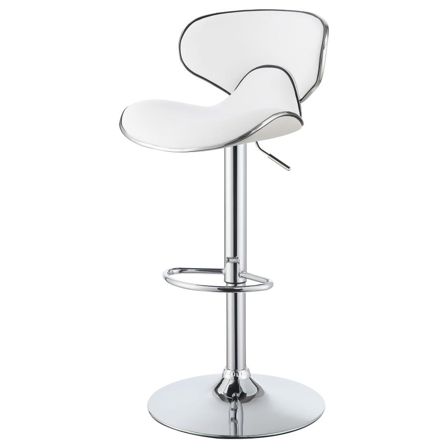 (image for) Edenton Upholstered Adjustable Bar Stool White (Set of 2)