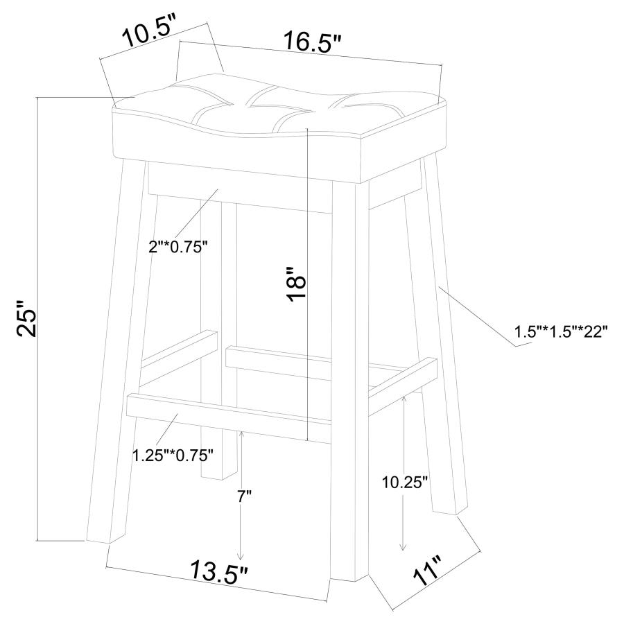 (image for) Donald Upholstered Counter Stool Cappuccino (Set of 2)