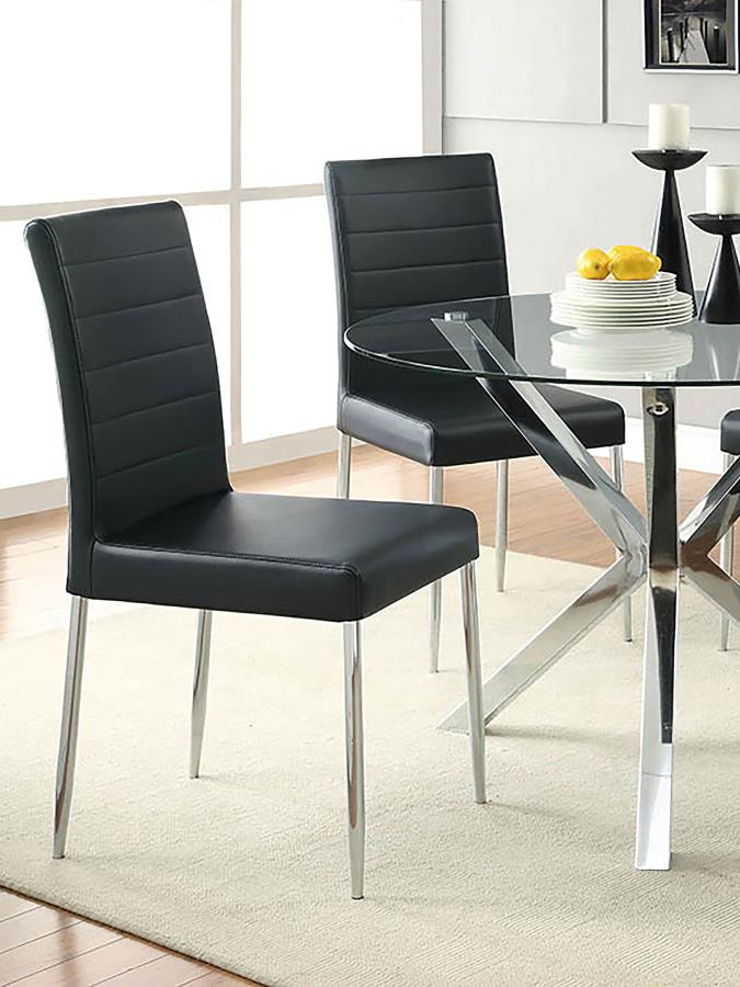 (image for) Maston Upholstered Dining Side Chair Black (Set of 4)