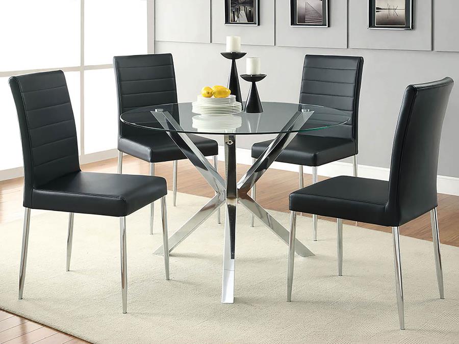 (image for) Maston Upholstered Dining Side Chair Black (Set of 4)