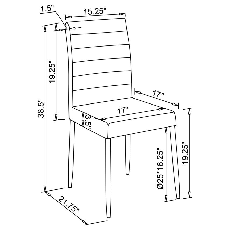 (image for) Maston Upholstered Dining Side Chair White (Set of 4)