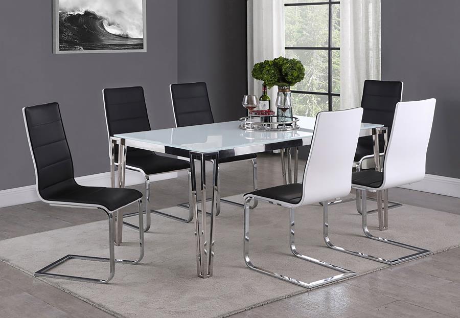 (image for) Broderick Upholstered Dining Side Chair Black (Set of 4)