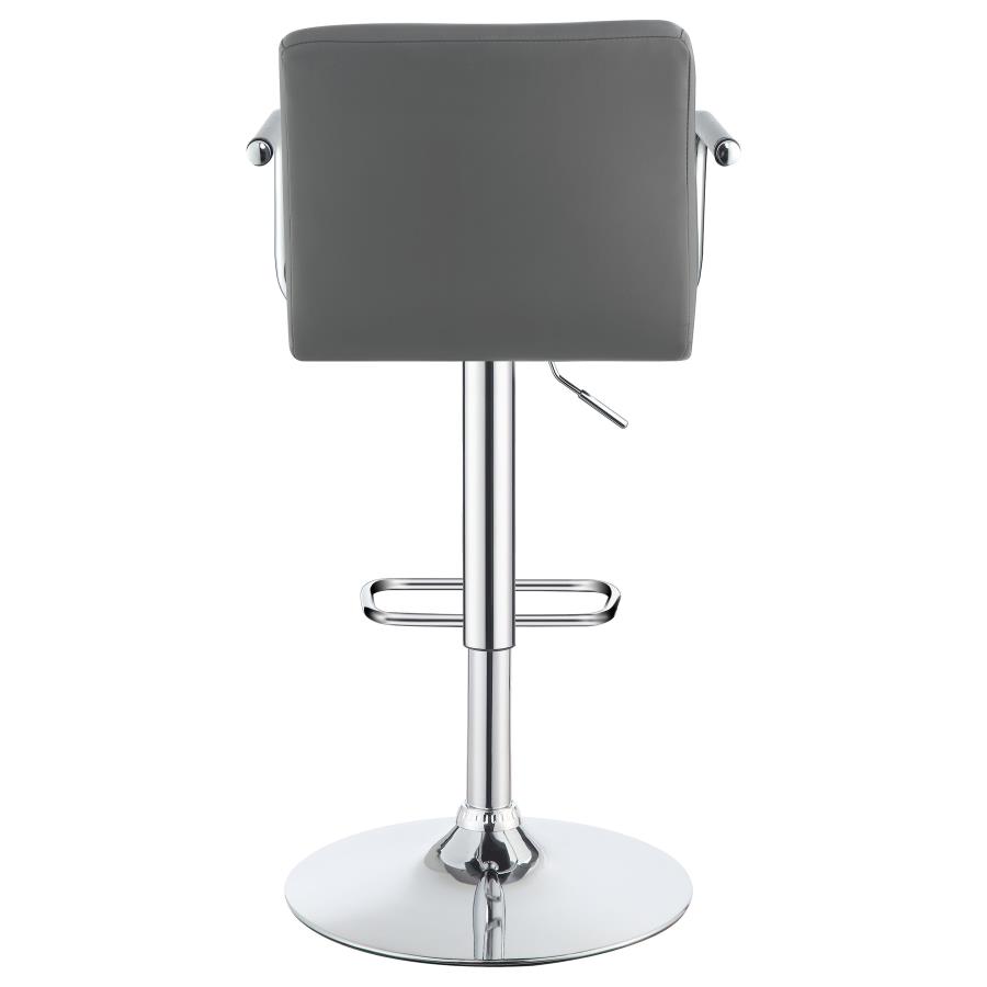 (image for) Palomar Adjustable Height Bar Stool Grey and Chrome