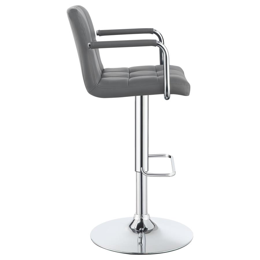 (image for) Palomar Adjustable Height Bar Stool Grey and Chrome