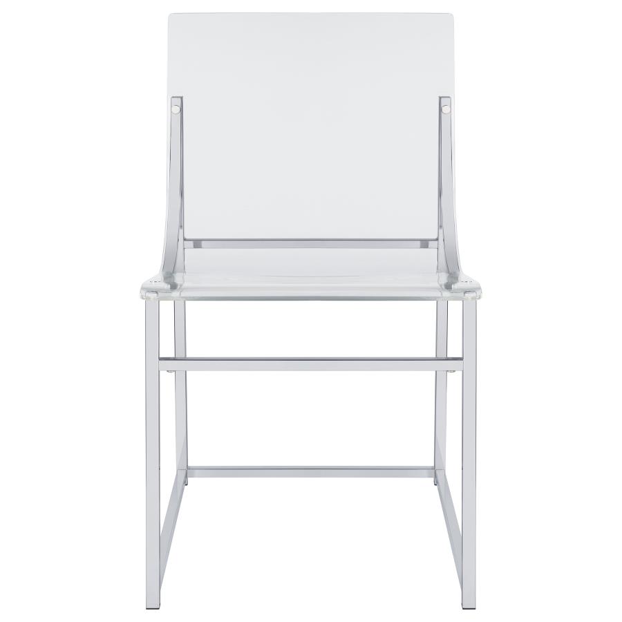 (image for) Adino Acrylic Dining Side Chair Chrome (Set of 2)