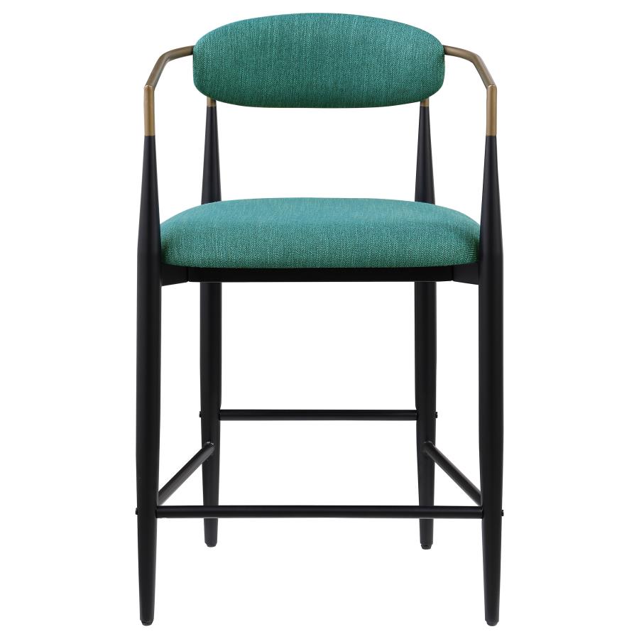 (image for) Tina Fabric Upholstered Counter Chair Green (Set of 2)