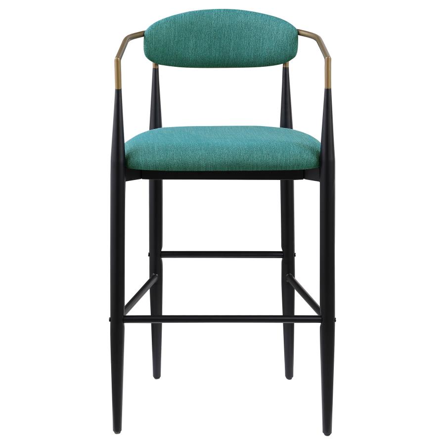 (image for) Tina Fabric Upholstered Bar Chair Green (Set of 2)