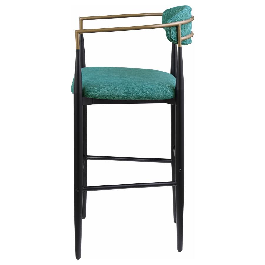 (image for) Tina Fabric Upholstered Bar Chair Green (Set of 2)