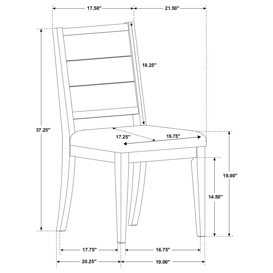 (image for) Elodie 5-piece Rectangular Extension Leaf Dining Set Black