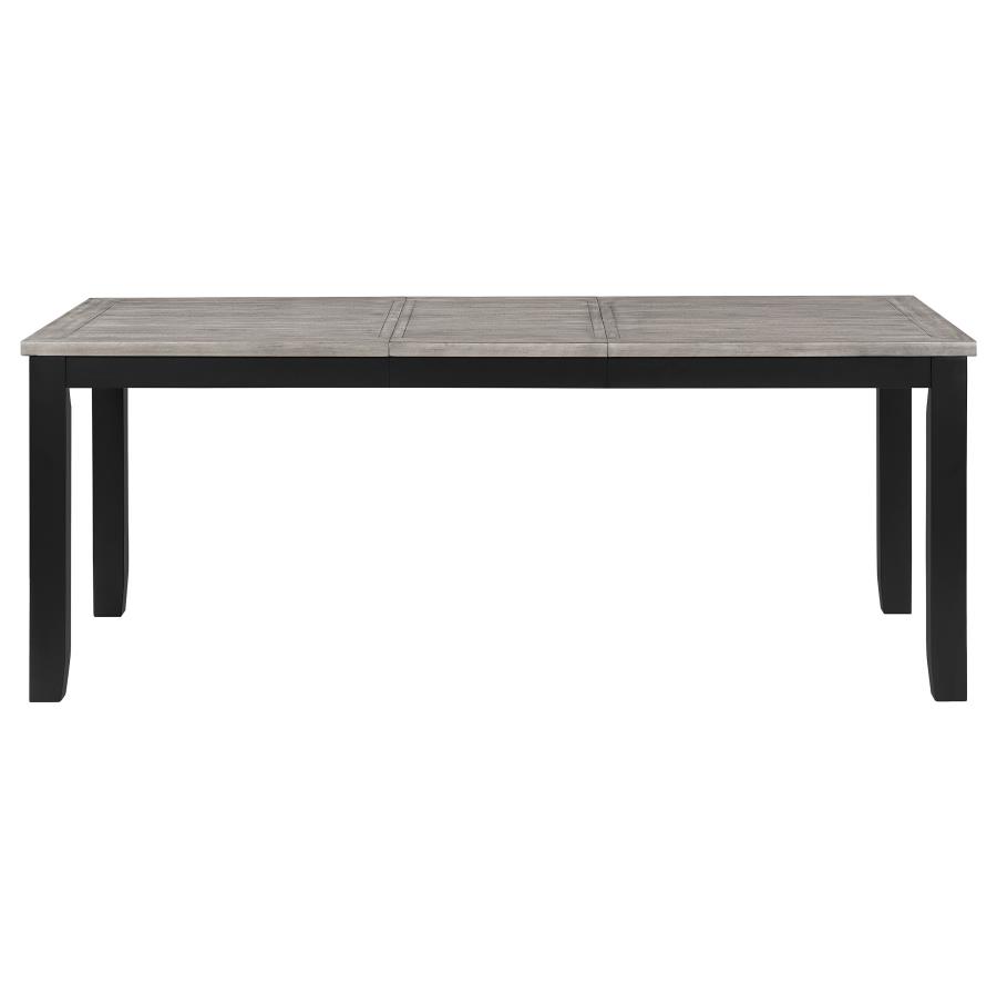 (image for) Elodie Rectangular 78-inch Extension Leaf Dining Table Black